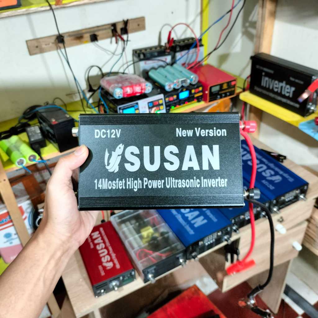 Susan 14Mosfet Inverter Ultrasonik 12V Daya Tinggiuntuk Outdoor dengan Perlindungan Baterai dan Frek