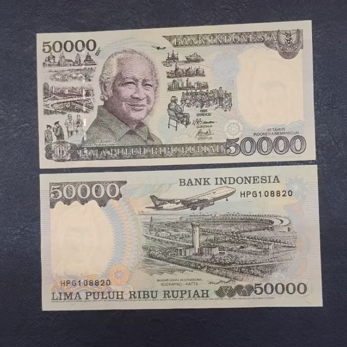 UANG KUNO 50000 RUPIAH SUHARTO TAHUN 1995