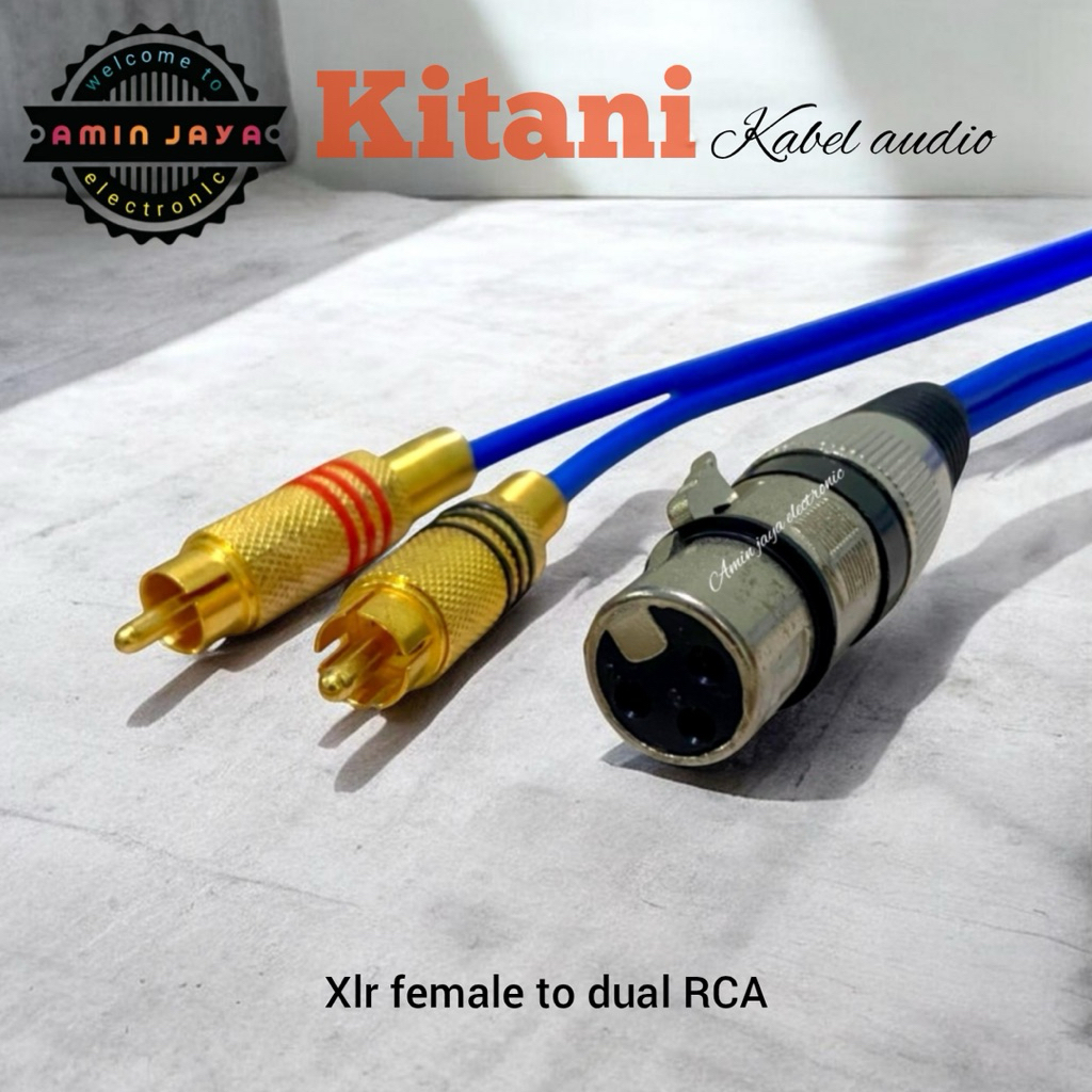 Kabel xlr female to rca