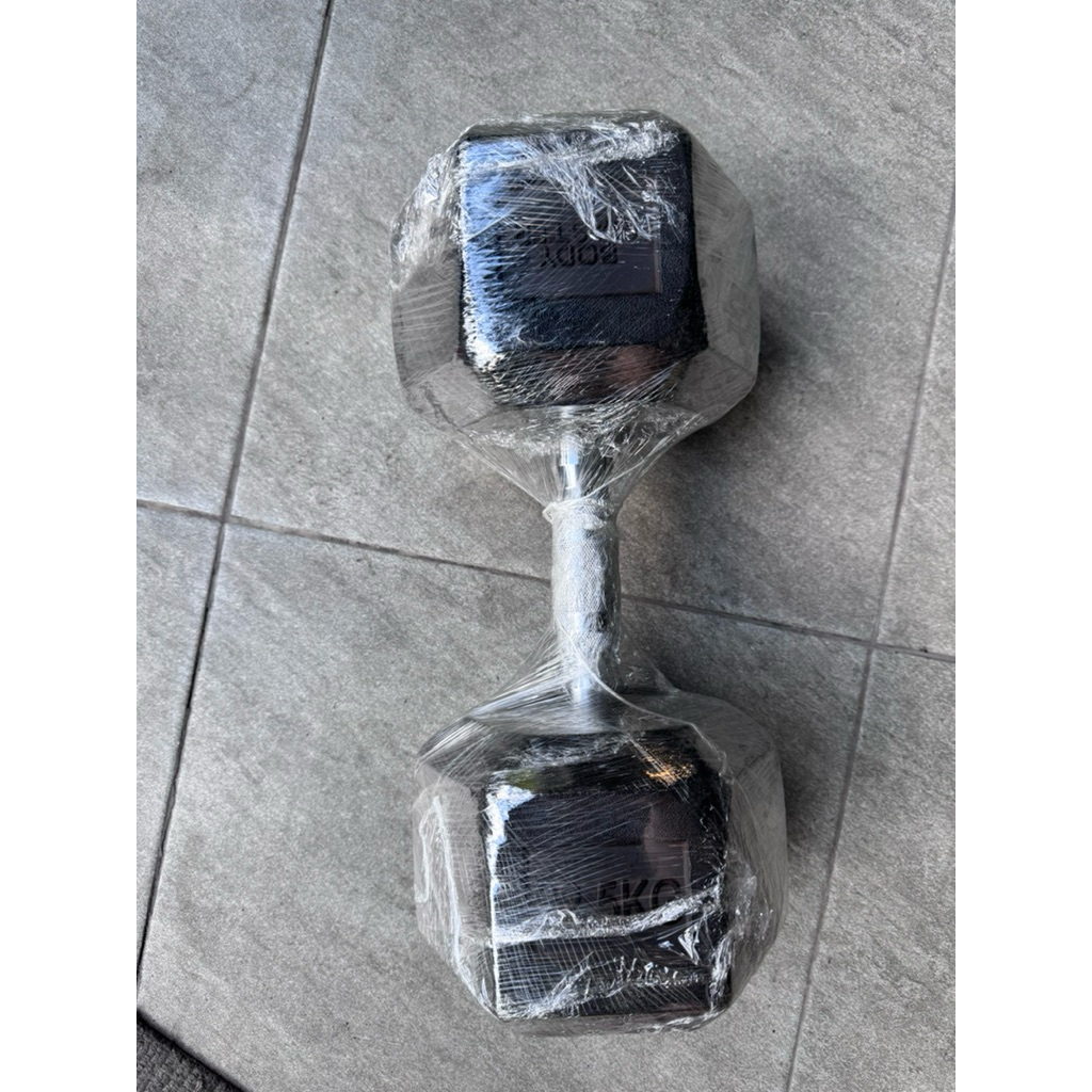 dumbell barbel hexagonal bekas 25 kg bodymaster