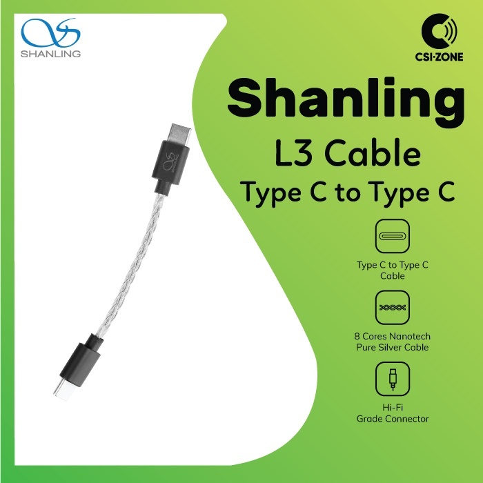 Shanling L3 Type-C 8 Core Neotech Silver Cable For Audio