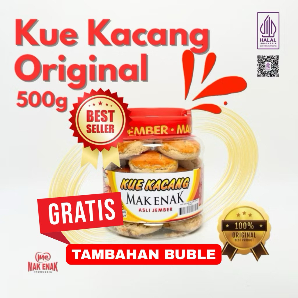 Kue Kacang Original Mak Enak Asli Jember (500 Gram)