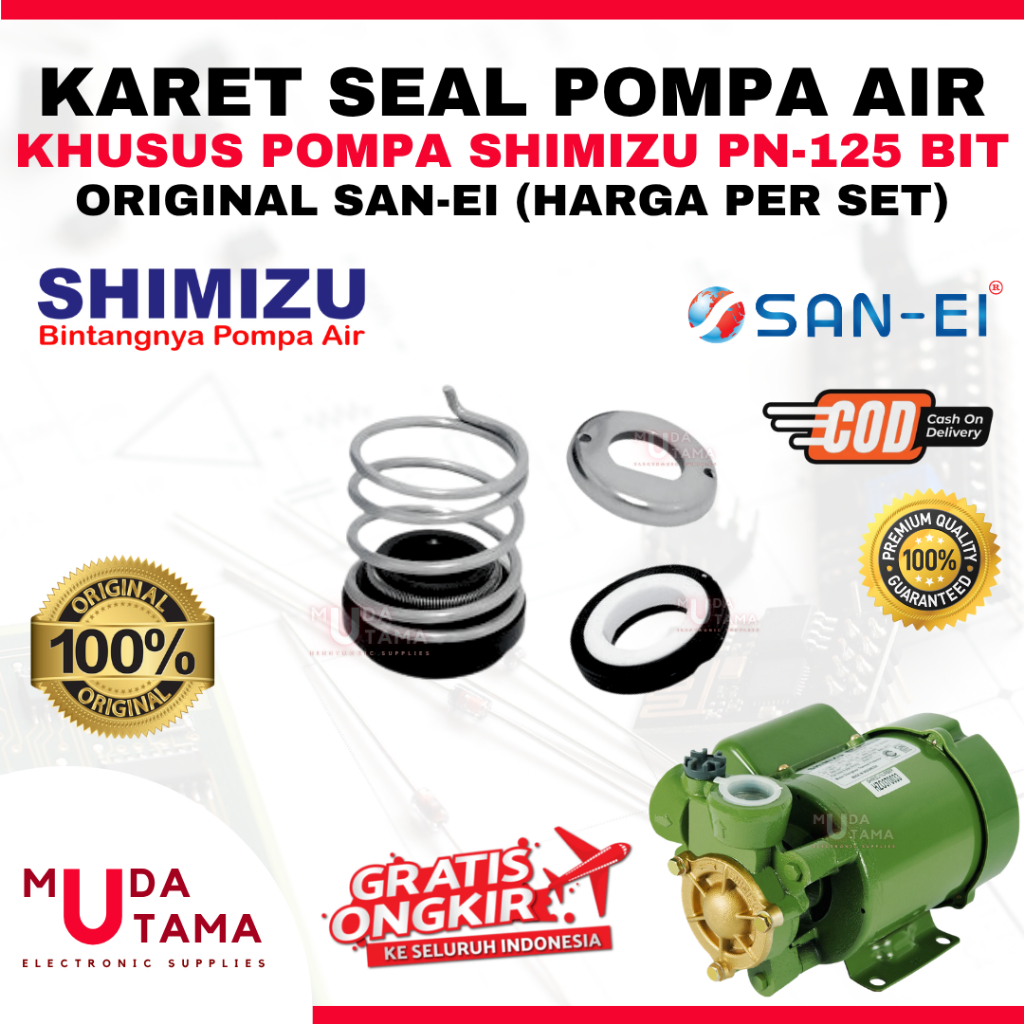 KARET SEAL POMPA AIR SHIMIZU PN125BIT PN 125 BIT ORIGINAL SAN EI - MECHANICAL SEAL POMPA AIR SHIMIZU