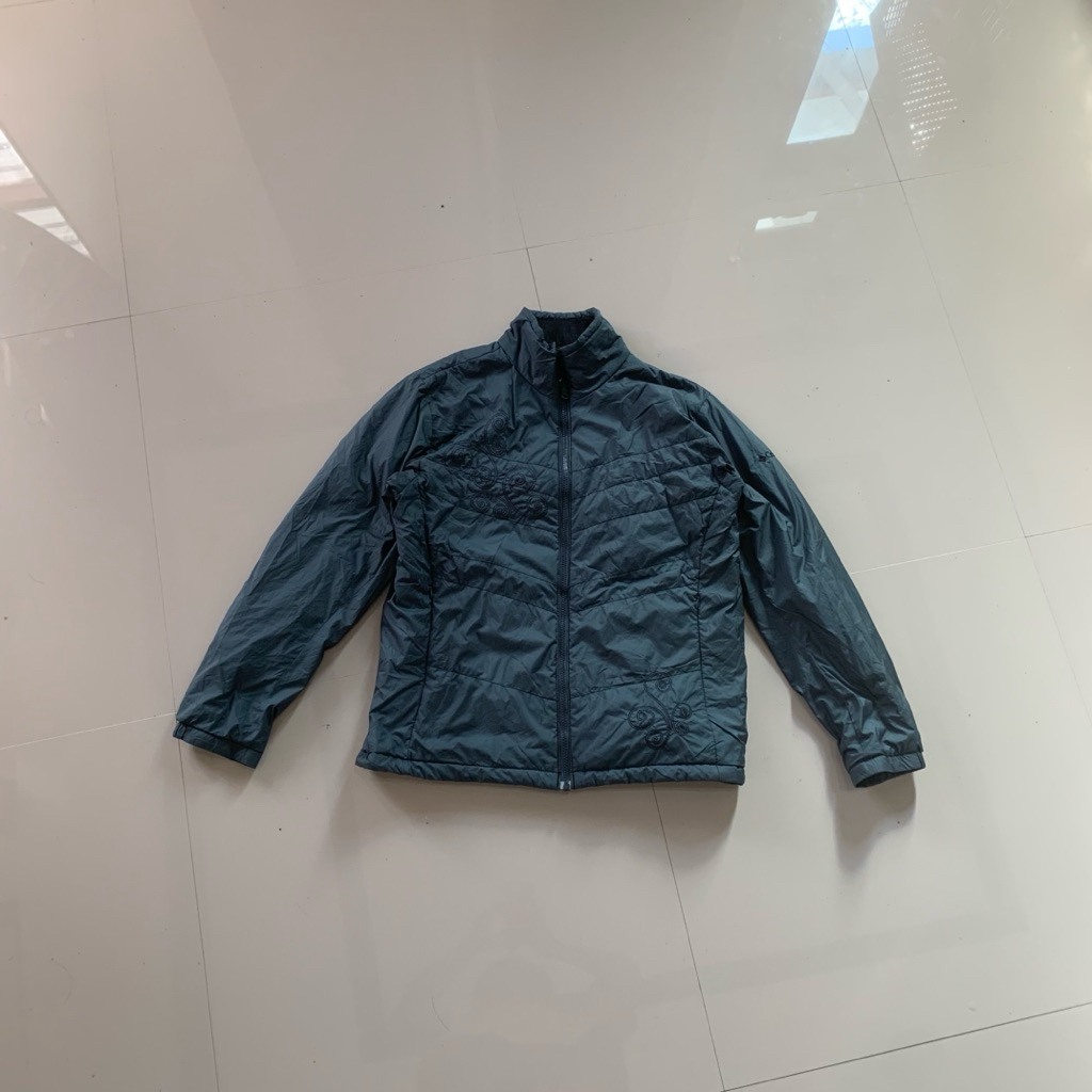 Motoran/Outdoor Jacket Columbia Puffer Hijau Toska