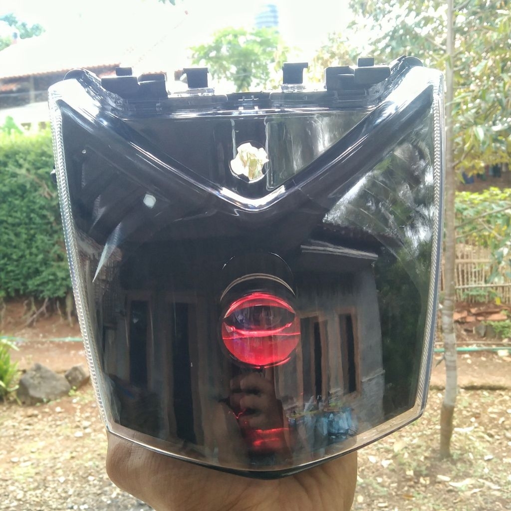 Reflektor Lampu Depan Biled H4 + Soket Honda Beat Fi 2013-2015