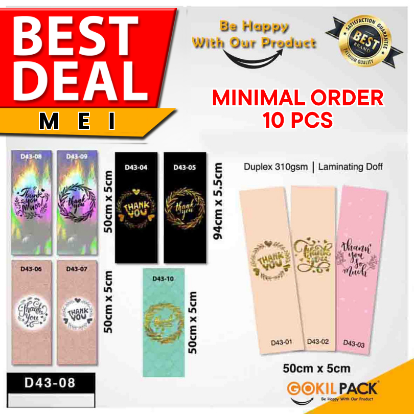 Sleeve Box - Sleeve Thank You - Paper Belt Thank You - Paper Belt D43