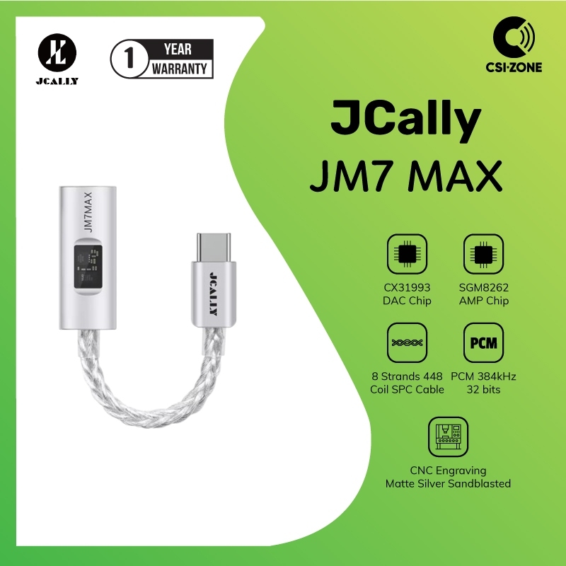 JCALLY JM7MAX / JM7 MAX CX31993 Portable Dongle Adapter USB DAC / AMP