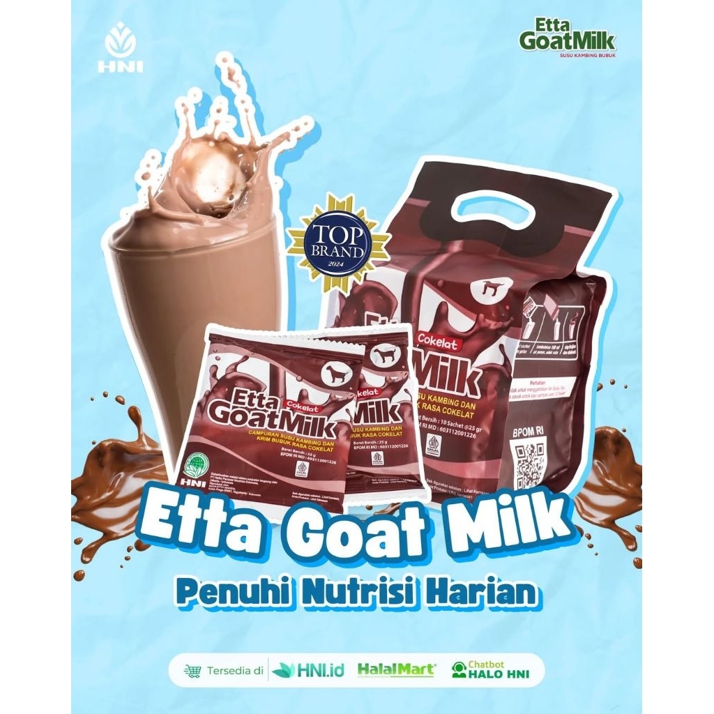 ETTA GOAT MILK HPAI - ETTA GOAT MILK COKELAT - SUSU KAMBING HNI HPAI