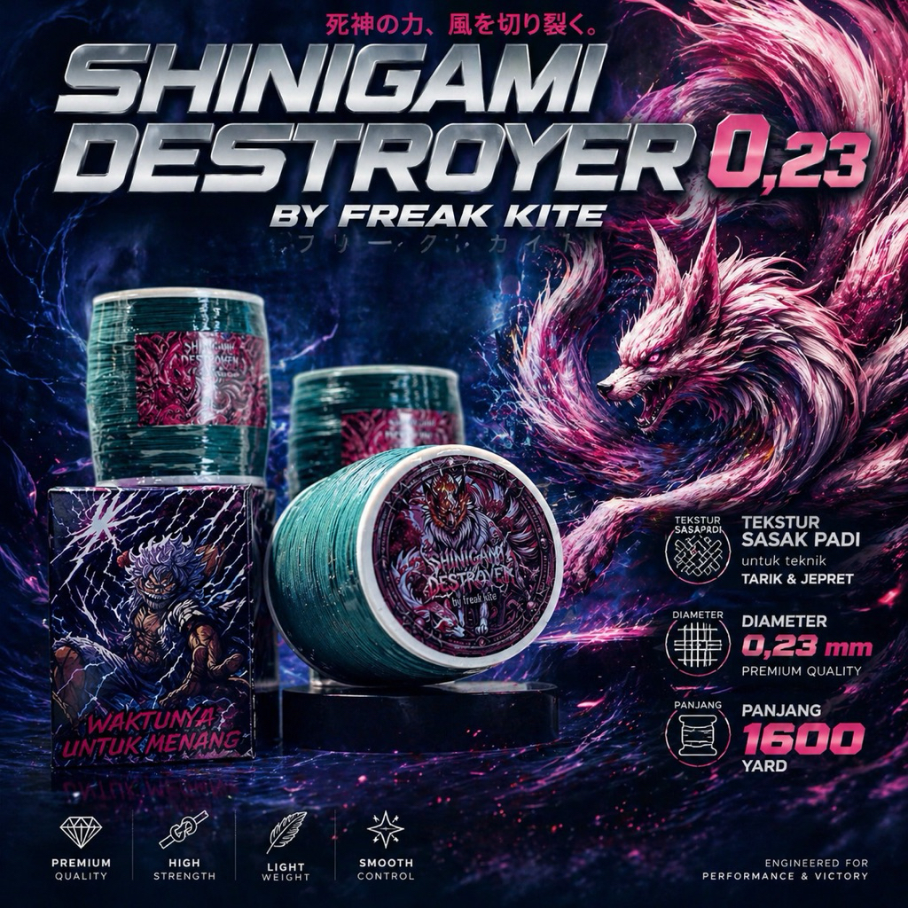 GELASAN MATOT SHINIGAMI DESTROYER O,23 BAHAN HIJAU SUPER TAJAM
