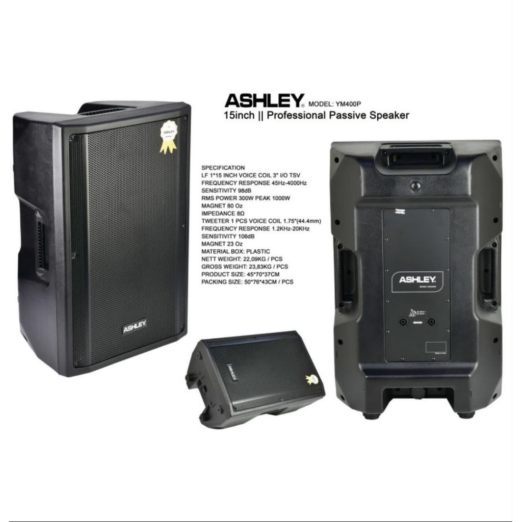 Speaker Pasif Ashley 15 inch YM400P YM 400 P Original