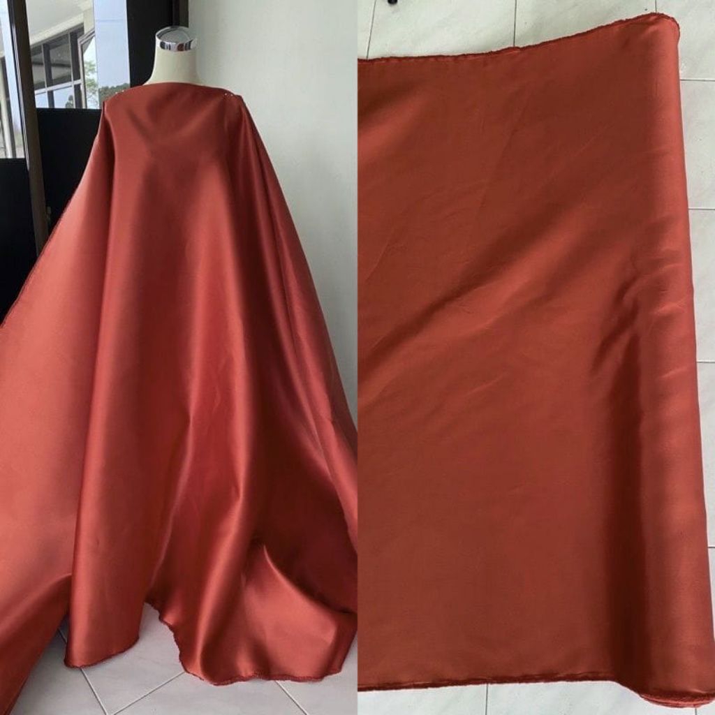 Bahan Kain satin bridal daces import premium/kain bridal daces terbaru high Quality