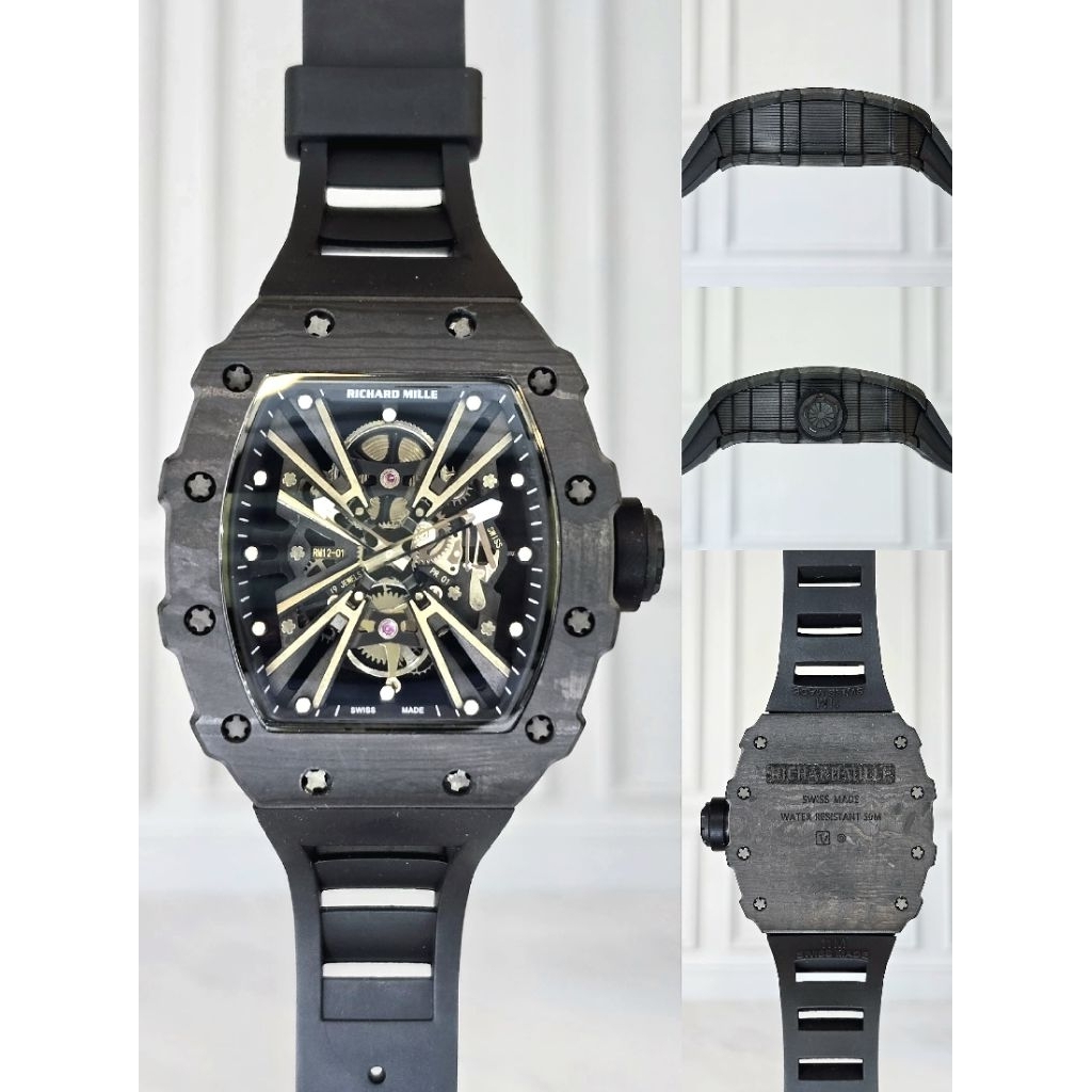 Jam tanganRM12-01 Autometic dm44mm fullset box
