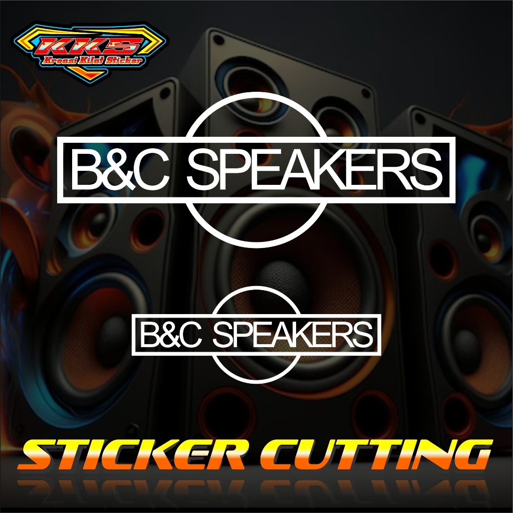 cutting sticker hardcase box sound system B&C speaker .stiker audio logo B and C speaker