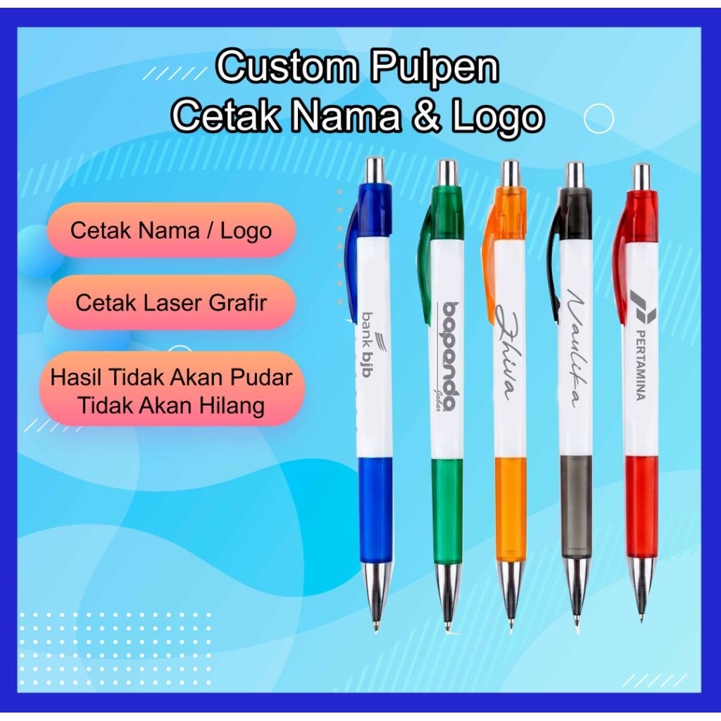 Pulpen Custom - Pulpen Souvenir - Souvenir Pulpen - Pulpen Custom Logo - Pulpen Custom Nama
