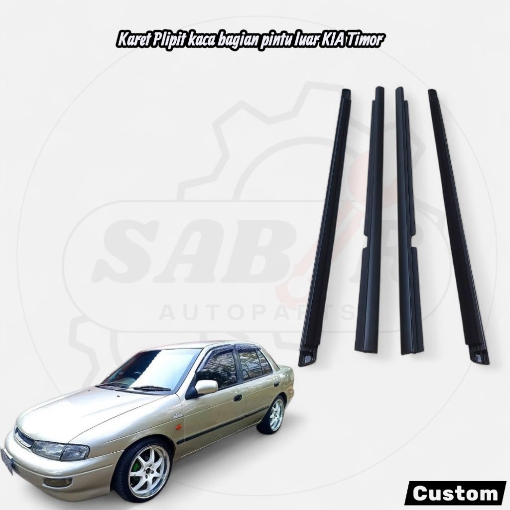 Karet Plipit Kaca Pintu luar Water strip Kaca Mobil KIA Timor