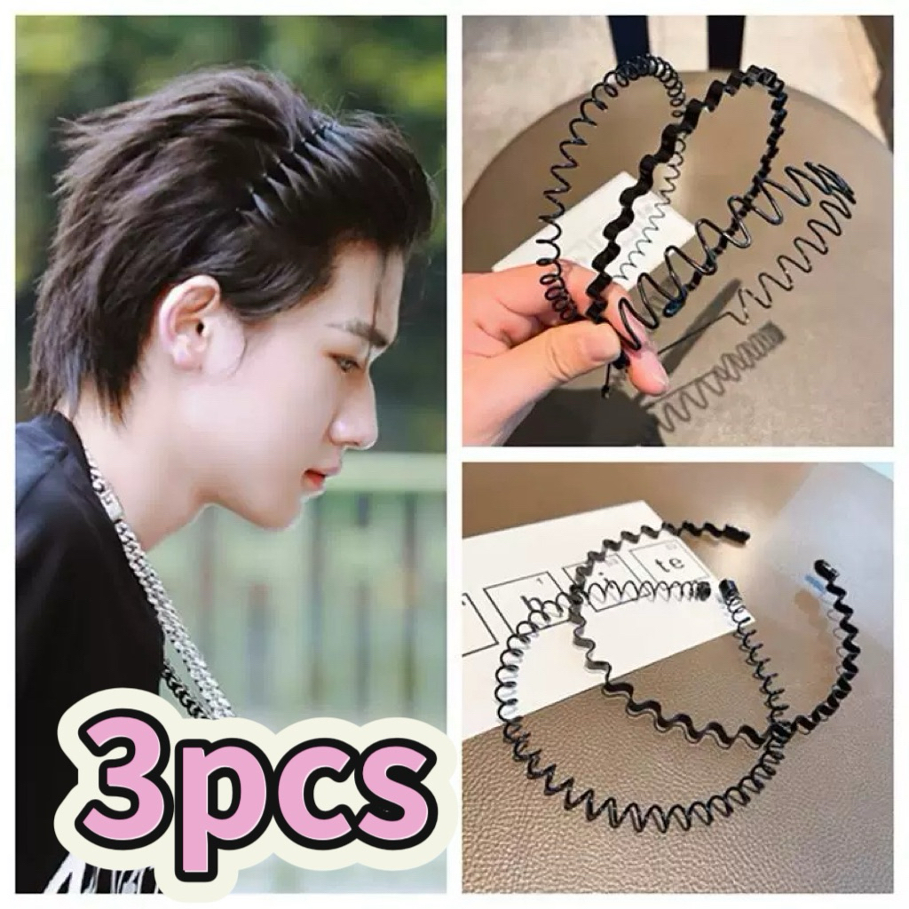 Bando Rambut 3in 1 Pria Wanita - Bando Besi Pria & Bando Rambut Wanita Korean Style Headband