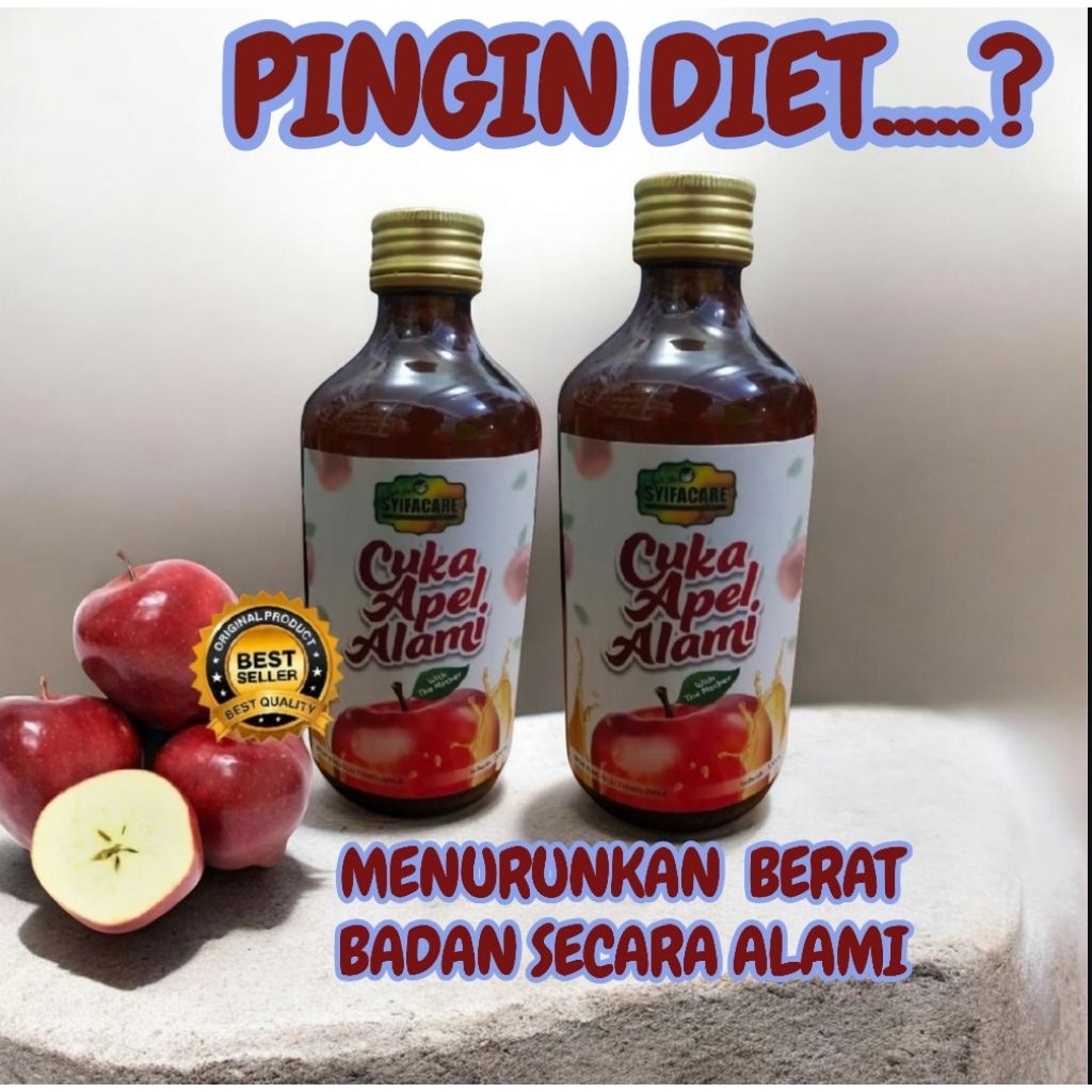 CUKA APEL MERAH ALAMI  Sari apel murni tanpa bahan pengawet  botol 330 ml