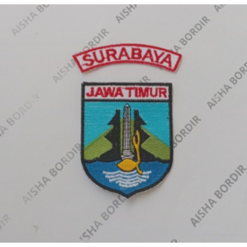 BADGE LOGO EMBLEM PRAMUKA KOTA SURABAYA BORDIR