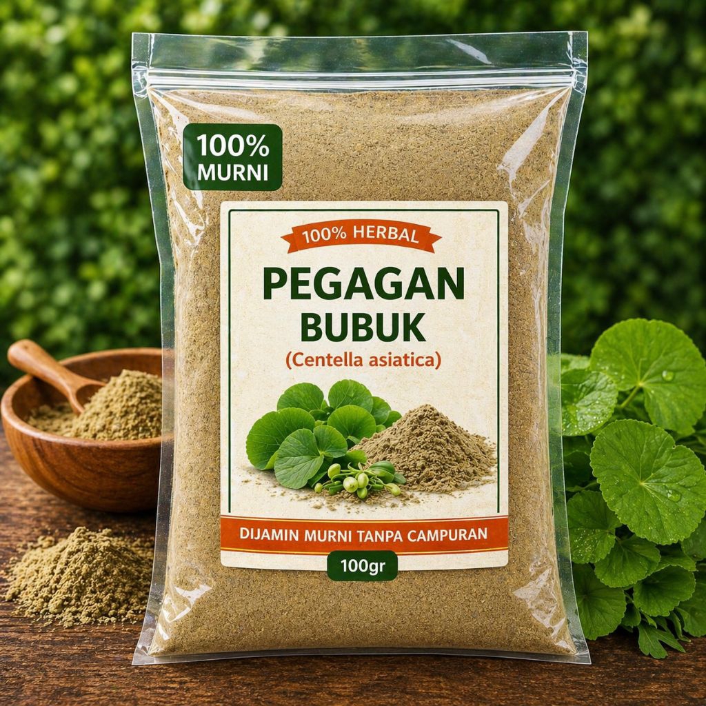 Pegagan Bubuk 100gr. Pegagan Serbuk 100gr