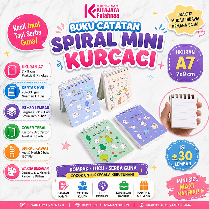 Blocknote Mini Spiral Custom