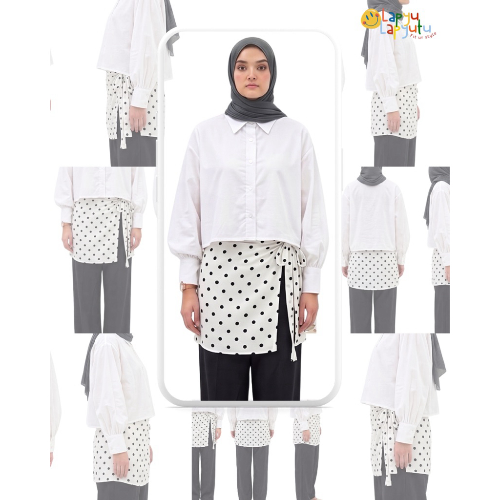 Layering Skirt Polka White | Rok Variasi | Layering outfit | LapyuLapyutu