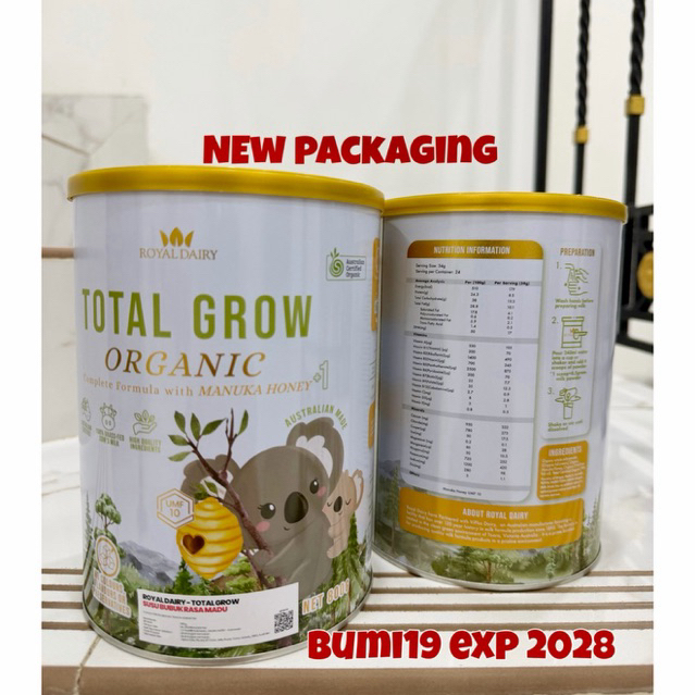 Royal Dairy Total Grow Organic with Manuka Honey 800gram