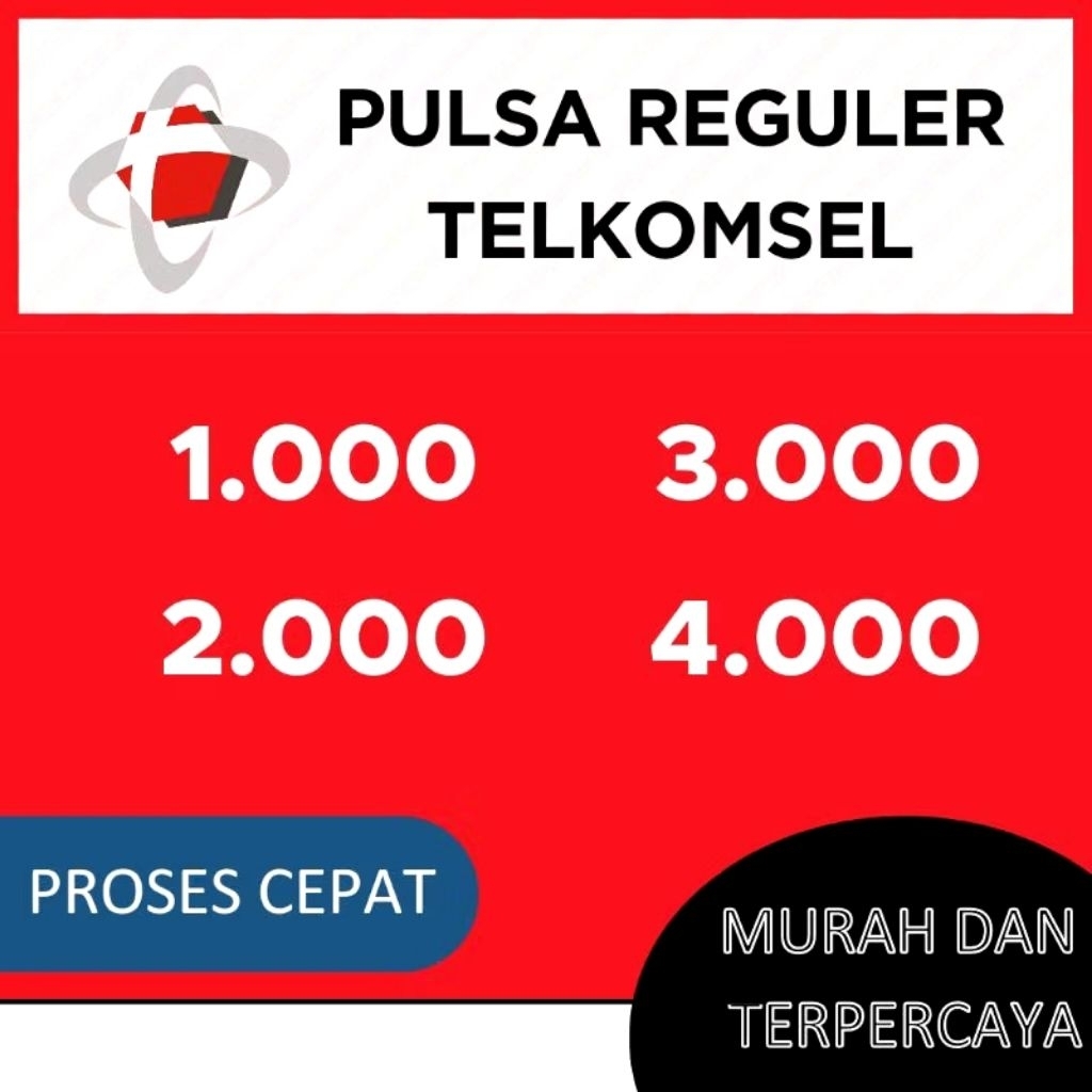 PULSA TELKOMSEL REGULER 1K 2K 3K 4K 5K