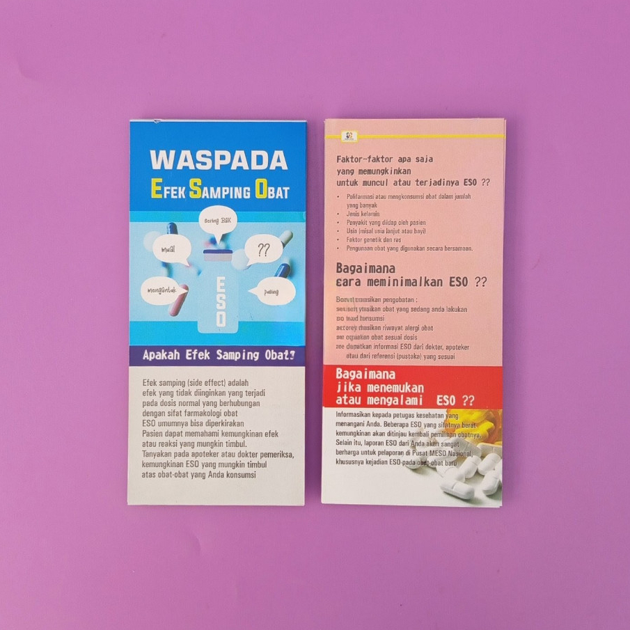 Flyer Waspada Efek Samping Obat | Brosur Farmasi | Flyer PIO Apotek | Flyer ESO