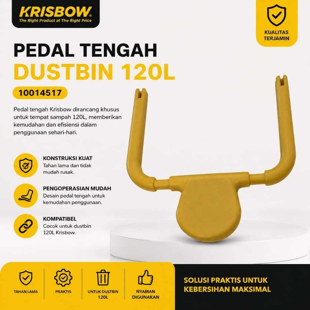 Pedal Tempat Sampah Pedal F/Dustbin 120L Center Pedal Krisbow 10014517