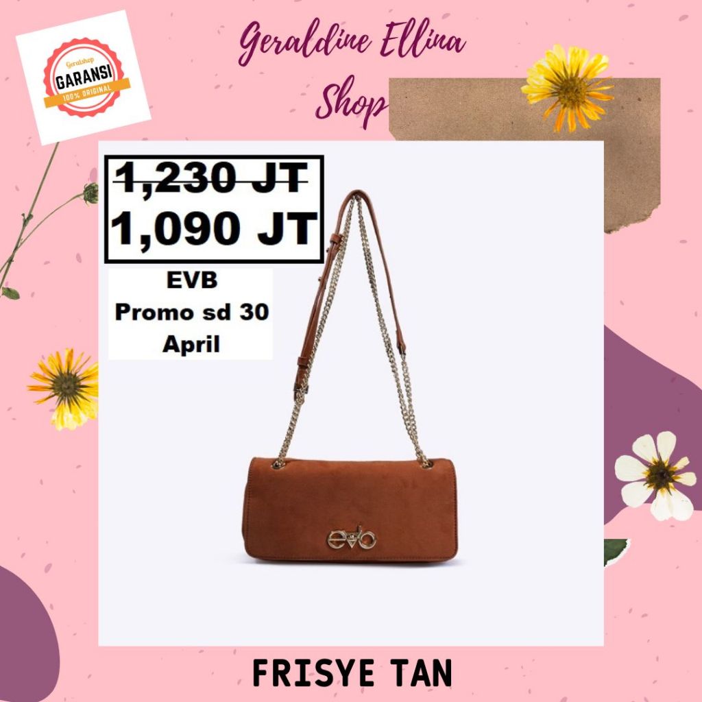 Tas wanita EVB shoulder bag original sale seri FRISYE