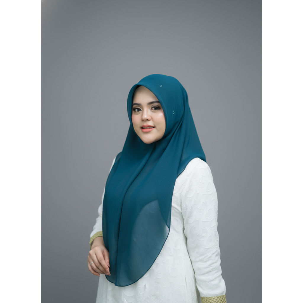 NARELLA AMOURE - Hijab Segi Empat – Nahla Pure Hijau Tosca