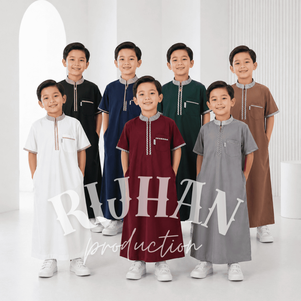 gamis anak laki-laki lengan pendek