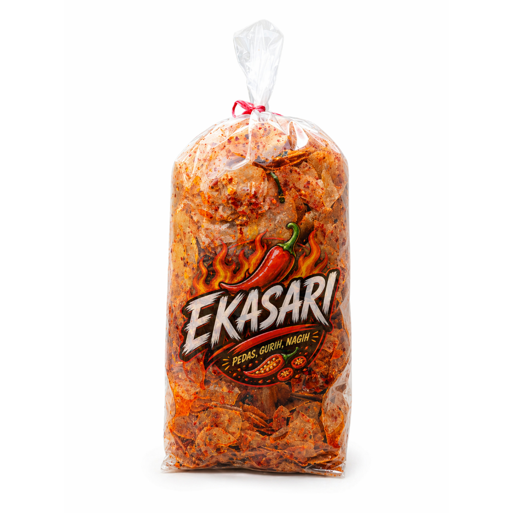 Keripik Kaca 1 Kilo - Pedas Gurih, Rasa Tradisional, Camilan Khas Tasikmalaya