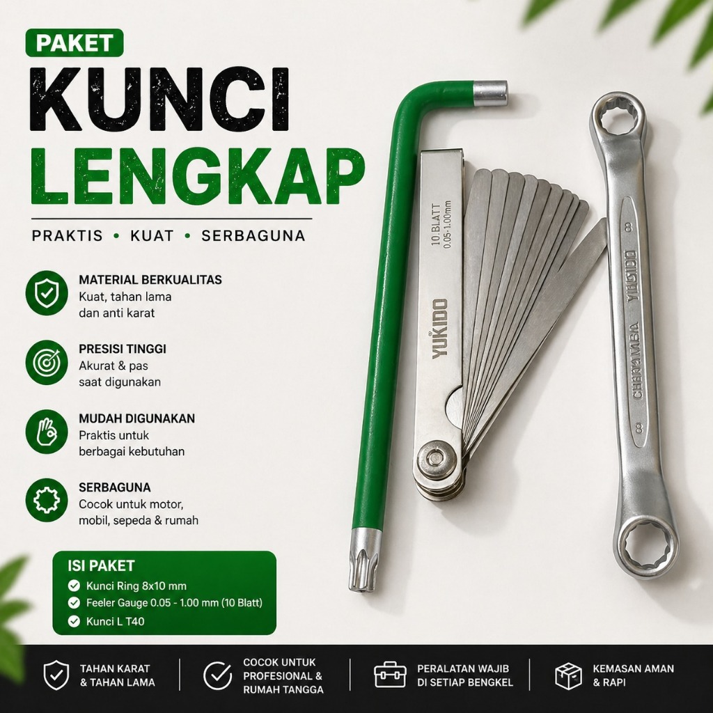 Kunci Stel Klep TEKIRO 3 pcs - Kunci Stelan Klep TEKIRO 3 Pcs - Fuller TEKIRO