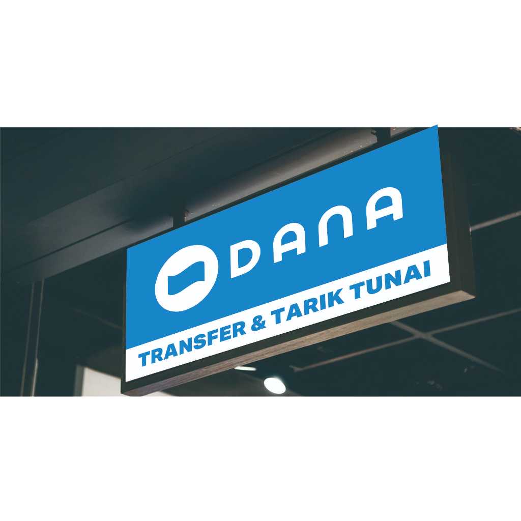 STIKER VINYL NEON BOX TEMBUS CAHAYA LOGO DANA, GOPAY, OVO, SHOPEE PAY