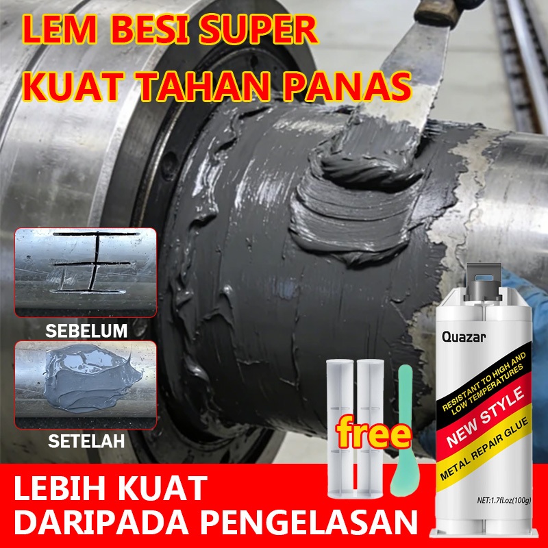 Lem AB Besi Super Kuat Tahan Panas Lem Besi Kuat Serbaguna Lem Anti Panas Digunakan untuk mobil/ bes