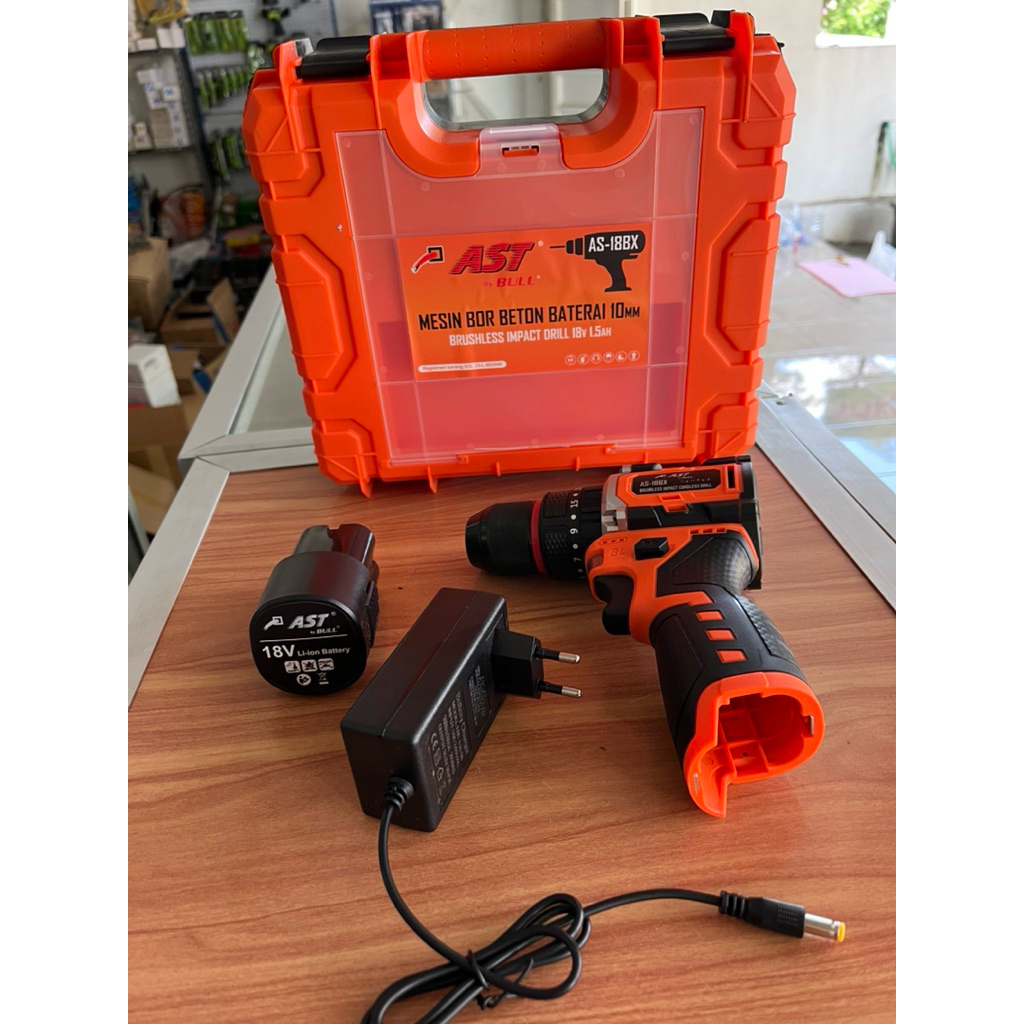 AST Mesin Bor Baterai AS-18BX Impact Beton Brushless AS18BX 10mm / Cordless Drill 18BX Brushless