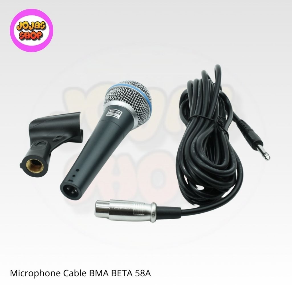 Mic BMA Beta 58A microphone bma beta 58a microfone kabel bma 58a karaoke