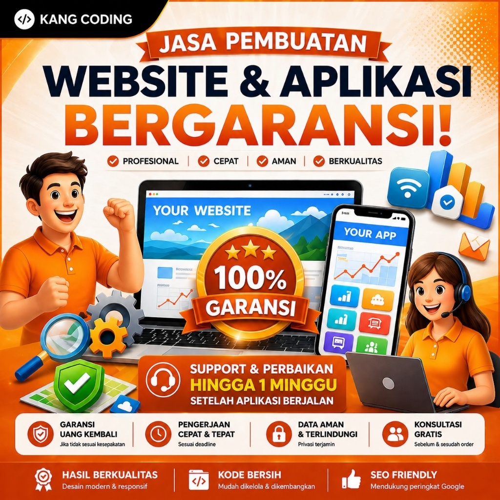 Jasa Pembuatan Website & Aplikasi Custom | Web Developer PHP Laravel CodeIgniter | Sistem Informasi 