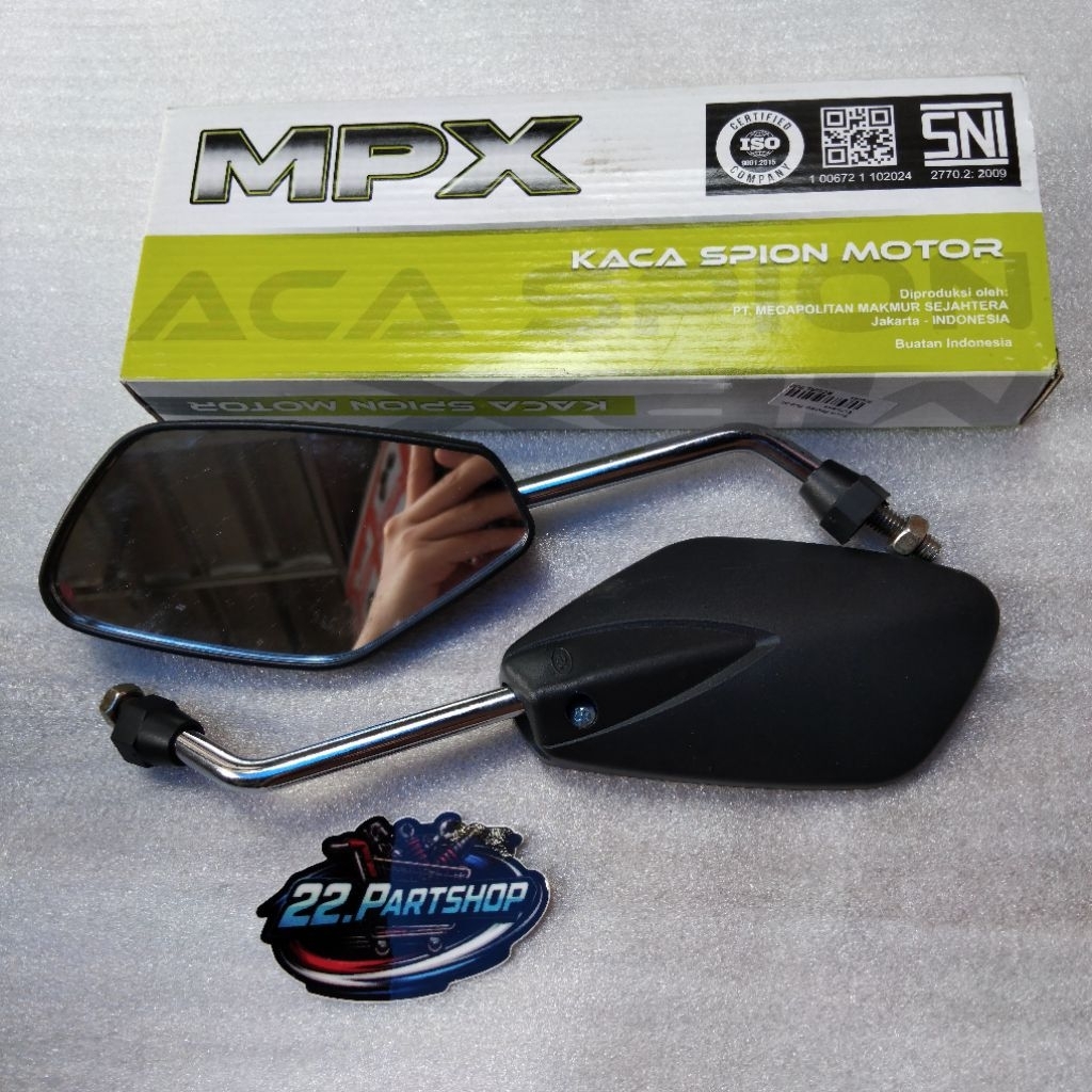 Spion Standar SHOGUN 125 / Spion Tangkai CROM Kaca Spion Smash /Satria Fu/ Spin DRAT 12 & 14