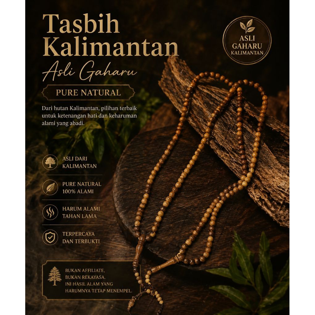 tasbih gaharu grade super A Kalimantan