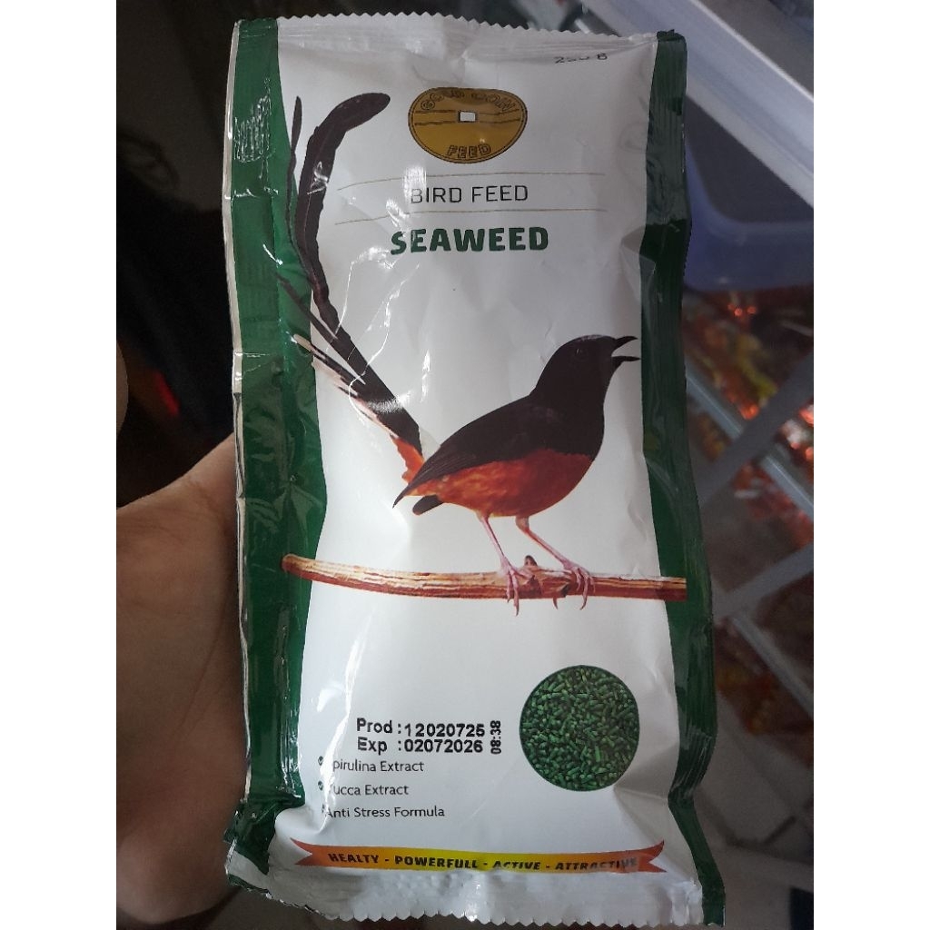 Pakan Burung Gold Coin Seaweed Hijau 250g