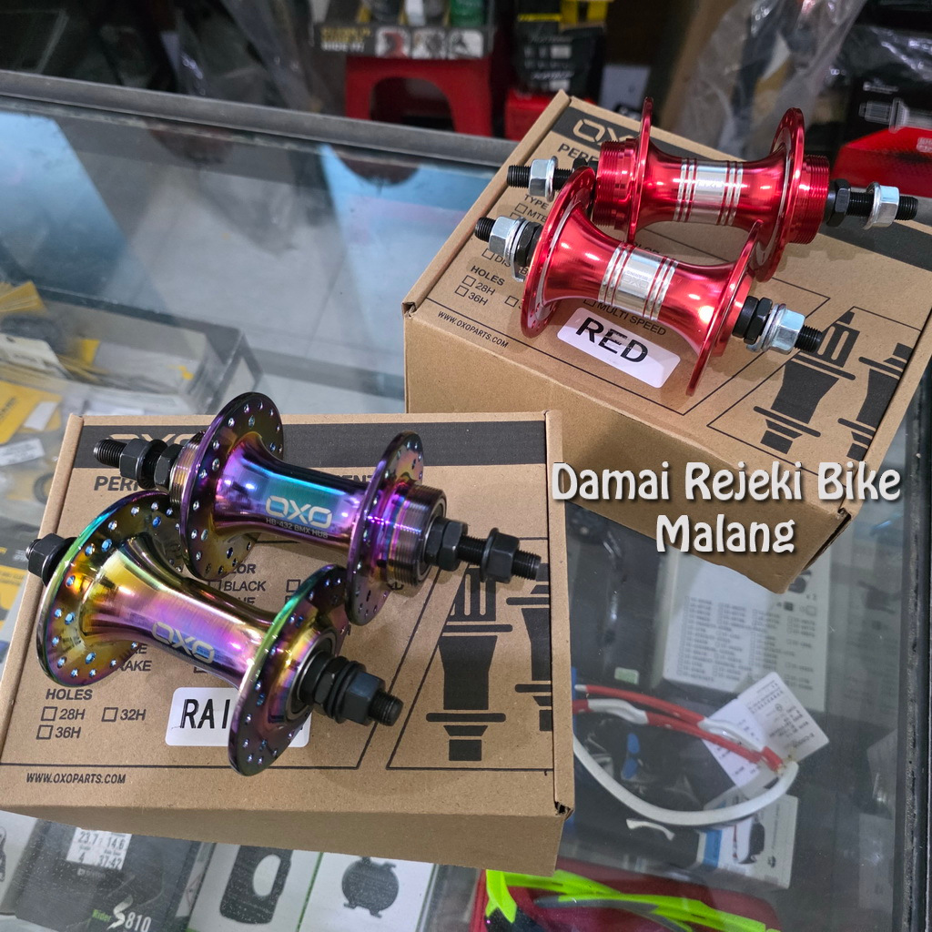 Hub BMX OXO HB-432 36H - hub depan belakang untuk freewheel / ulir / drat