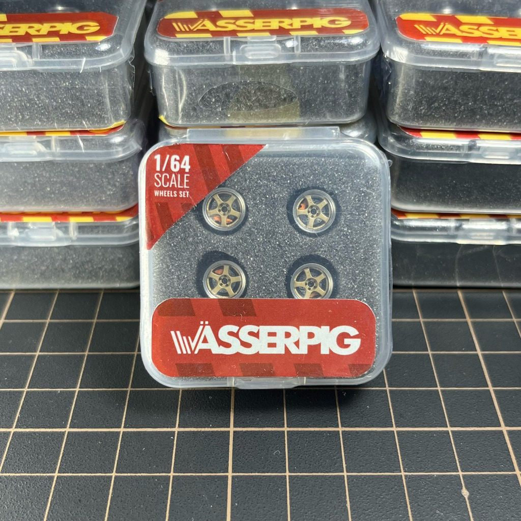 Velg Diecast Miniscale WASSERPIG Wheels SSR SP1 Gold Chrome SEALED