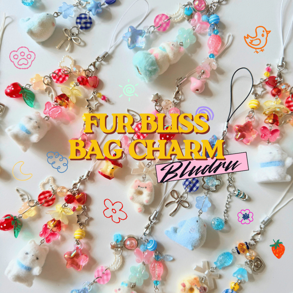 Fur Bliss Bag Charm Bludru/ bag charm berbahan bulu halus