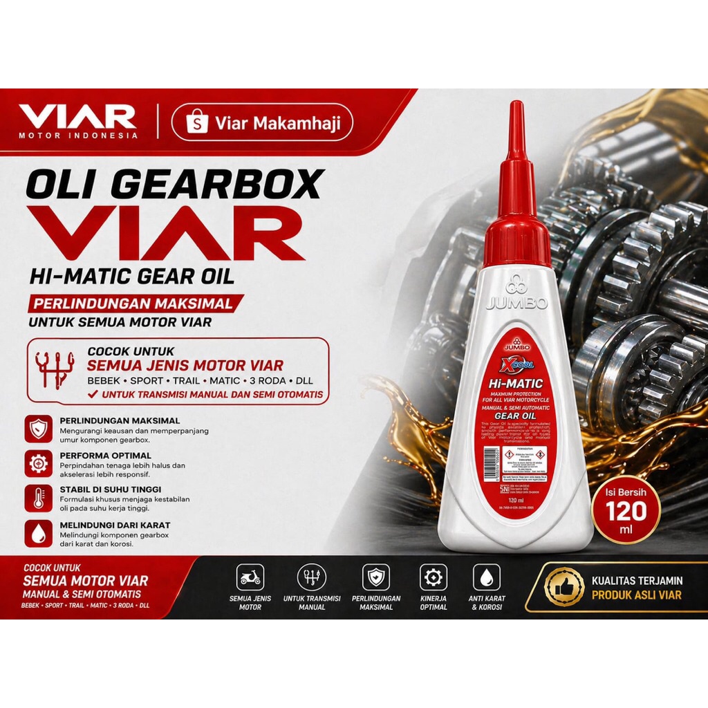 Oli gearbox Viar roda tiga// viar roda tiga tiga roda