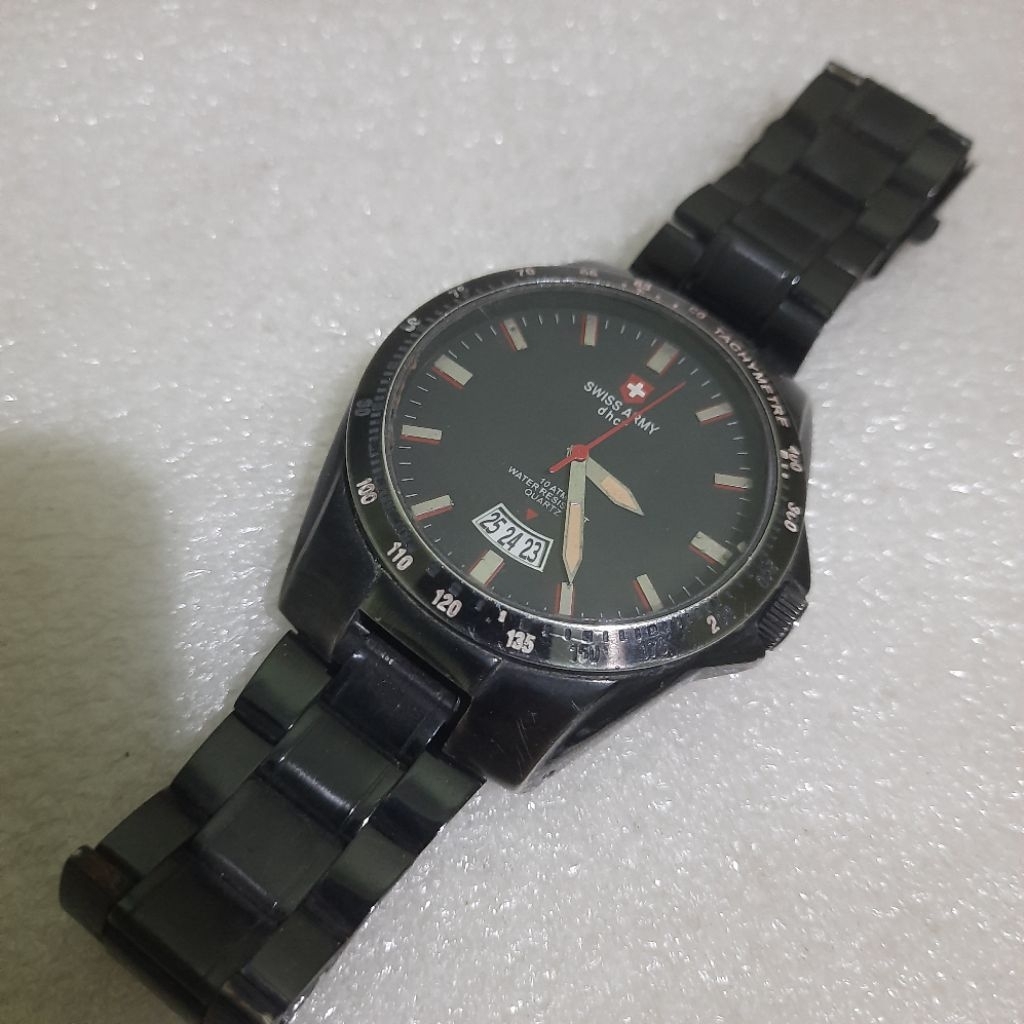jam tangan pria swis army black