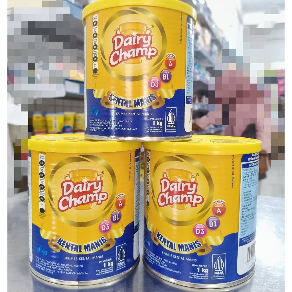 Dairy Champ Krimer Kental Manis 1kg/Dairychamp Kental Manis 1k Kaleng/Krimer Kental Manis Dairychamp