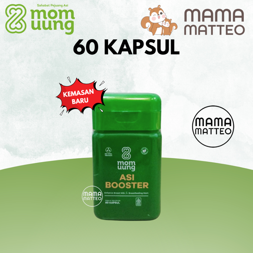 MOM UUNG Pelancar Asi 60 Kapsul / BPOM HALAL HERBAL Asi Booster / MOM UUNG BANDUNG