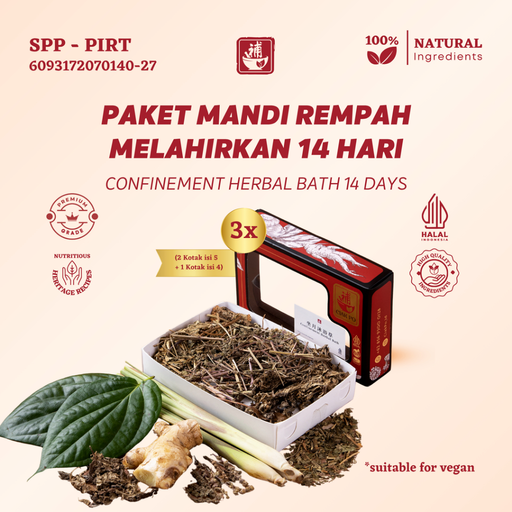 Ciak Po - Confinement Herbal Bath 14 Days Paket Mandi Rempah Melahirkan
